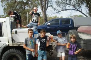 Setting off - the young lads